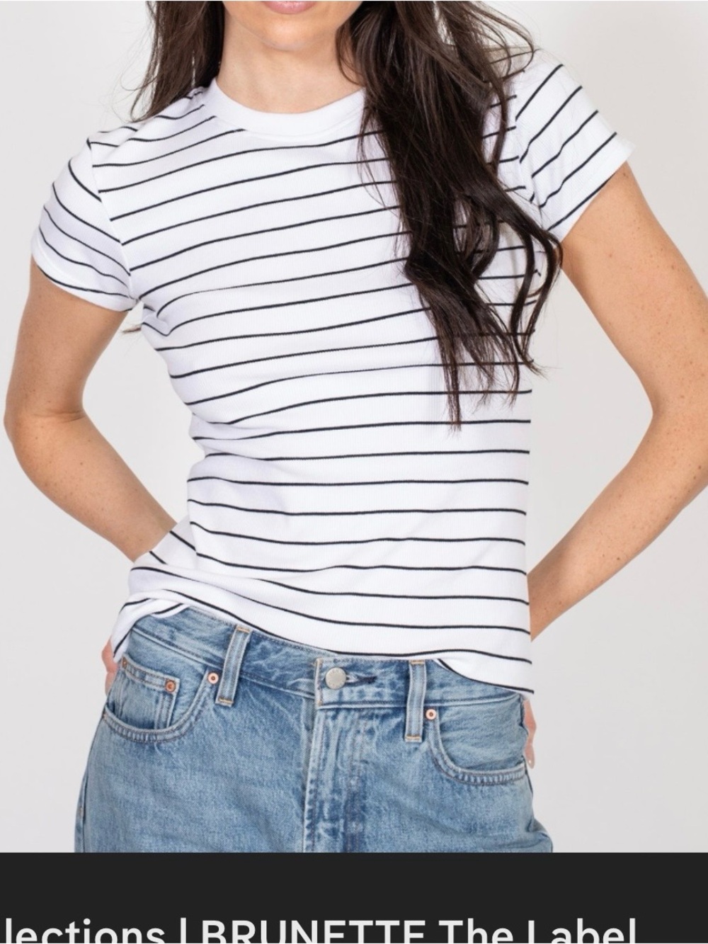 Brunette The Label ribbed T shirt, S/M